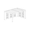 Brises-vues en acier gris pour carport Libeccio – lot de 5 - Trigano