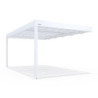 Carport adossé en alu 16m² blanc toit polycarbonate TRIGANO