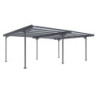 Carport Mistral 2 voitures en aluminiim gris et PC - 30m² - Trigano