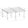Carport Mistral 2 voitures en aluminiim gris et PC - 30m² - Trigano