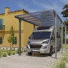 Carport camping car Hegoa 20 en alu gris et PC - 18,3m² - Trigano