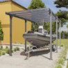 Carport camping car Hegoa 20 en alu gris et PC - 18,3m² - Trigano