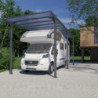 Carport camping car Hegoa 25 en alu gris et PC - 18,3m² - Trigano