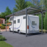 Carport camping car Hegoa 25 en alu gris et PC - 18,3m² - Trigano