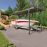 Carport camping car Hegoa 25 en alu gris et PC - 18,3m² - Trigano