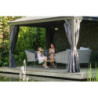 Pergola en alu et toit en acier - gris - Marsala 17,53m² - SOJAG