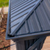 Pergola en alu et toit en acier - gris - Marsala 21,7m² - SOJAG
