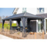 Pergola en alu et toit en acier - gris - Marsala 21,7m² - SOJAG