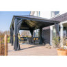 Pergola en alu et toit en acier - gris - Marsala 21,7m² - SOJAG