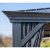 Pergola en alu et toit en acier - gris - Marsala 21,7m² - SOJAG