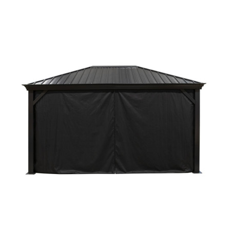 Rideaux pour pergola Marsala 298x423cm en polyester noir - SOJAG