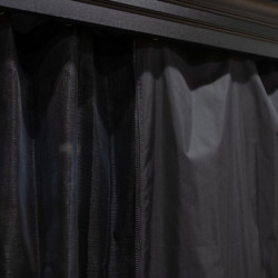 Rideaux pour pergola Marsala 363x483cm en polyester noir - SOJAG