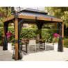 Pergola en alu et toit en acier - gris - Fontana 10,81m² - SOJAG