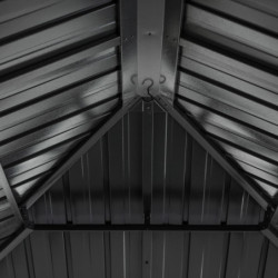 Pergola en alu et toit en acier - gris - Fontana 10,81m² - SOJAG