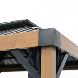 Pergola en alu et toit en acier - gris - Fontana 10,81m² - SOJAG