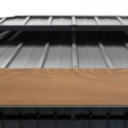 Pergola en alu et toit en acier - gris - Fontana 10,81m² - SOJAG
