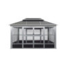 Pavillon en alu et toit en acier - gris - Olan 13,53m² - SOJAG