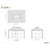 Pavillon en alu et toit en acier - gris - Olan 13,53m² - SOJAG