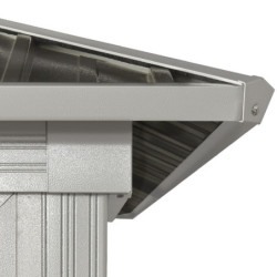 Pavillon en alu et toit en acier - gris - Olan 13,53m² - SOJAG