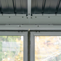 Pavillon en alu et toit en acier - gris - Olan 13,53m² - SOJAG