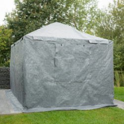 Couverture d'hiver pour pergola 298x298cm en polyéthylène gris - SOJAG