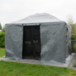 Couverture d'hiver pour pergola 363x598cm en polyéthylène gris - SOJAG