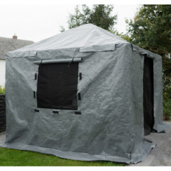 Couverture d'hiver pour pergola 363x598cm en polyéthylène gris - SOJAG
