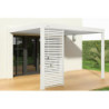 Pergola adossée en alu blanc avec lames orientable 3x4m Ombrea