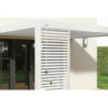 Pergola adossée en alu blanc avec lames orientable 3x4m Ombrea