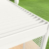 Pergola adossée en alu blanc avec lames orientable 3x4m Ombrea