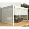 Pergola adossée en alu blanc avec lames orientable 3x4m Ombrea