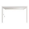 Pergola adossée en alu blanc avec lames orientable 3x4m Ombrea