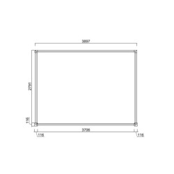 Pergola adossée en alu gris avec lames orientable blanches 3x4m Ombrea