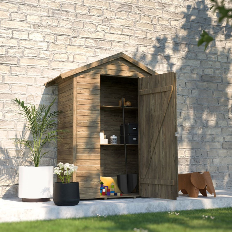 Armoire de jardin en bois traité, surface1,05m² LEO - Forest Style