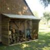 Abri bûches en bois traité - 310x80cm - Memphis XL - Cerland