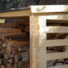 Abri bûches de jardin en bois traité - 224x127cm - Côme - Cerland