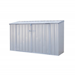 Abri à vélos en métal 1,7m² - panneaux 0,35mm - gris - Absco