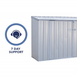 Abri à vélos en métal 1,7m² - panneaux 0,35mm - gris - Absco