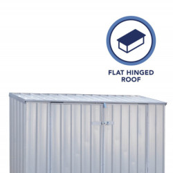 Abri à vélos en métal 1,7m² - panneaux 0,35mm - gris - Absco