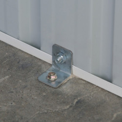 Abri à vélos en métal 1,7m² - panneaux 0,35mm - gris - Absco