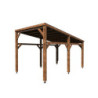 Carport en bois PEFC autoclave marron - 1 voiture 15,5m² - Elio