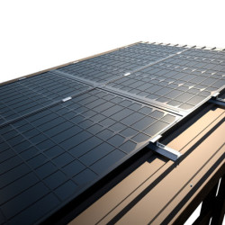 Carport en bois PEFC autoclave marron - 1 voiture 15,5m² - Elio