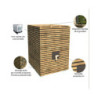 Cache récupérateur d'eau en bois traité – 1000L – KUBO - Cerland