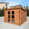 Abri de jardin toit plat 12m² PENTY BIS 40mm - Gardy Shelter