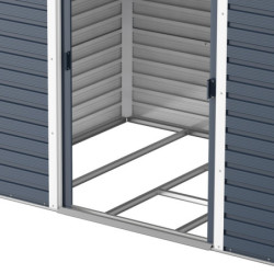 Abri de jardin gris en métal anthracite 4,78m² sécurisé - Duramax