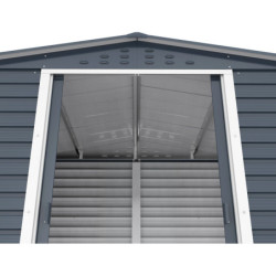Abri de jardin gris en métal anthracite 4,78m² sécurisé - Duramax