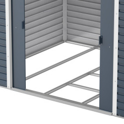 Abri de jardin gris en métal anthracite 7,81m² sécurisé - Duramax