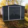 Abri de jardin gris en métal anthracite 9,75m² sécurisé - Duramax