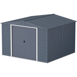 Abri de jardin gris en métal anthracite 9,75m² sécurisé - Duramax