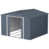 Abri de jardin gris en métal anthracite 9,75m² sécurisé - Duramax